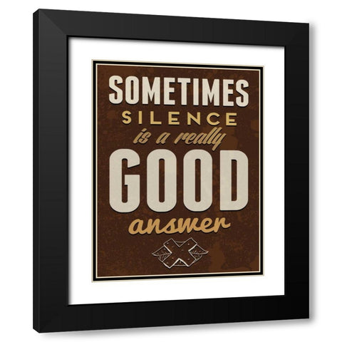 Sometimes Black Modern Wood Framed Art Print with Double Matting by GraphINC