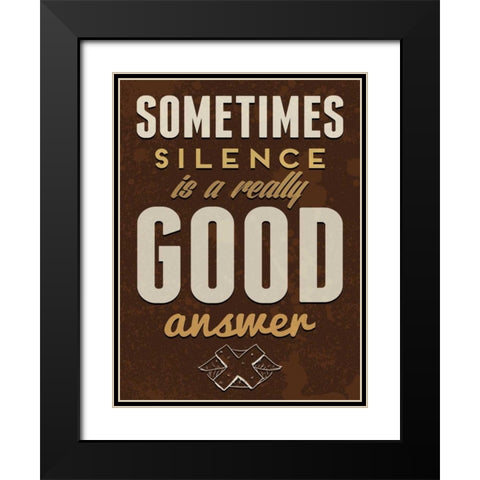 Sometimes Black Modern Wood Framed Art Print with Double Matting by GraphINC