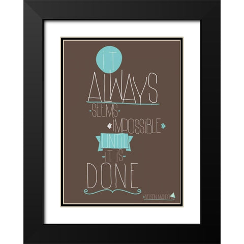 It Always Seems Black Modern Wood Framed Art Print with Double Matting by GraphINC