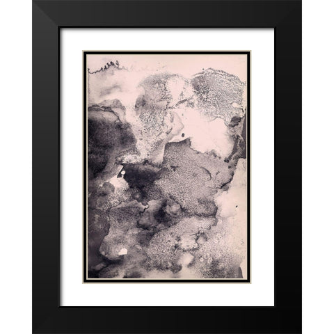 Dusty Rose Black Modern Wood Framed Art Print with Double Matting by Incado