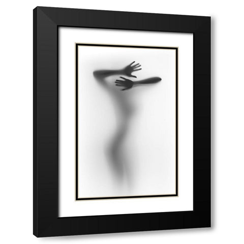 It Hurts Black Modern Wood Framed Art Print with Double Matting by Incado