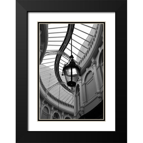 Rotunda Black Modern Wood Framed Art Print with Double Matting by Incado