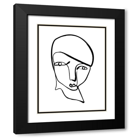 Silhouette II Black Modern Wood Framed Art Print with Double Matting by Incado
