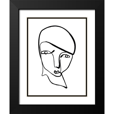 Silhouette II Black Modern Wood Framed Art Print with Double Matting by Incado