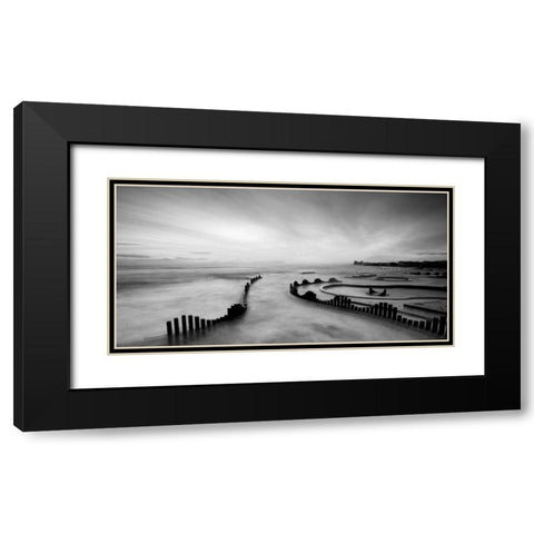 Mist Black Modern Wood Framed Art Print with Double Matting by PhotoINC Studio