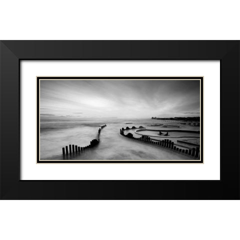 Mist Black Modern Wood Framed Art Print with Double Matting by PhotoINC Studio