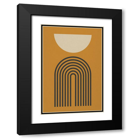 Moon Over Arch Black Modern Wood Framed Art Print with Double Matting by Incado