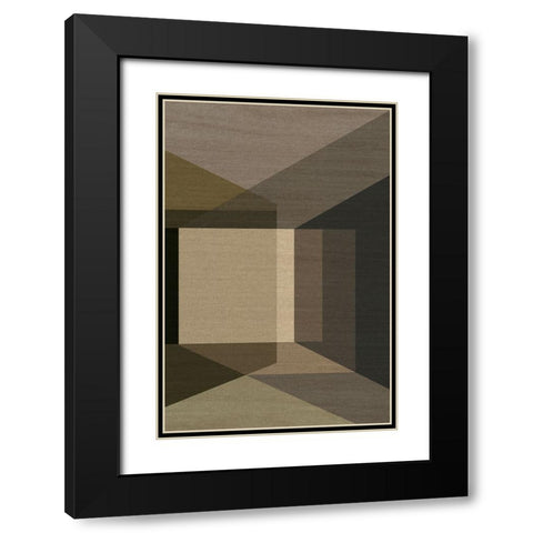 Taupe Room Black Modern Wood Framed Art Print with Double Matting by Incado