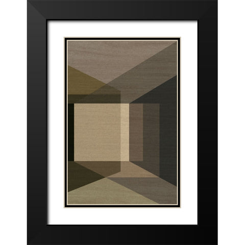 Taupe Room Black Modern Wood Framed Art Print with Double Matting by Incado