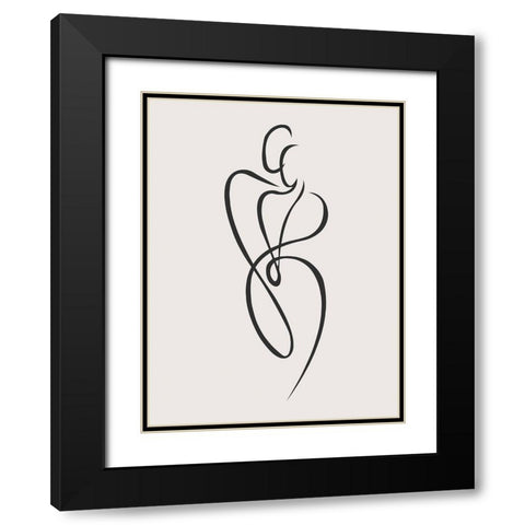 Behind Every Strong Man Black Modern Wood Framed Art Print with Double Matting by Incado
