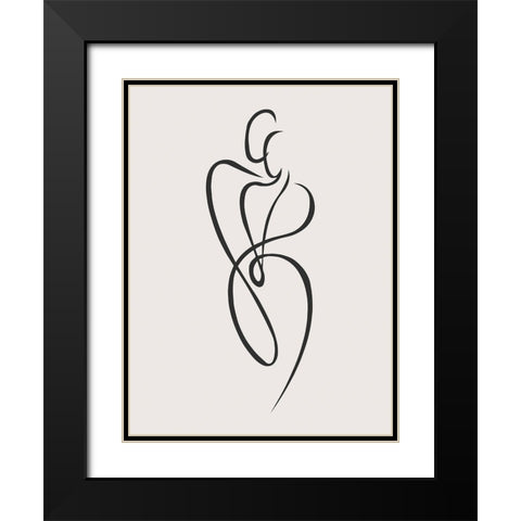 Behind Every Strong Man Black Modern Wood Framed Art Print with Double Matting by Incado