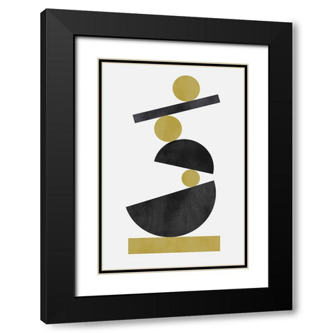 Mid Century Mod III Black Modern Wood Framed Art Print with Double Matting by Incado