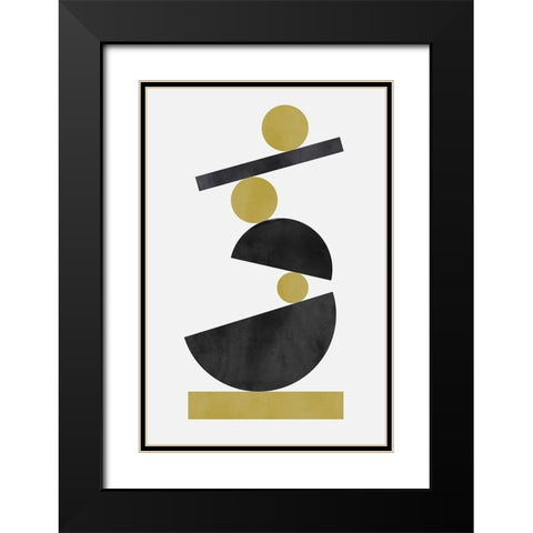 Mid Century Mod III Black Modern Wood Framed Art Print with Double Matting by Incado