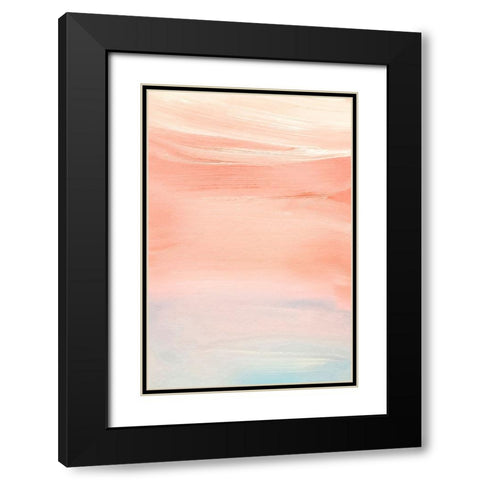 Pink Sky Black Modern Wood Framed Art Print with Double Matting by Incado