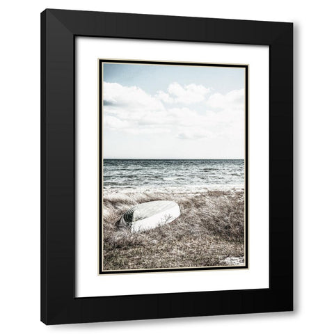 Coastal I Black Modern Wood Framed Art Print with Double Matting by Incado