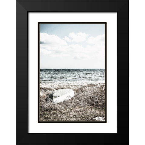 Coastal I Black Modern Wood Framed Art Print with Double Matting by Incado