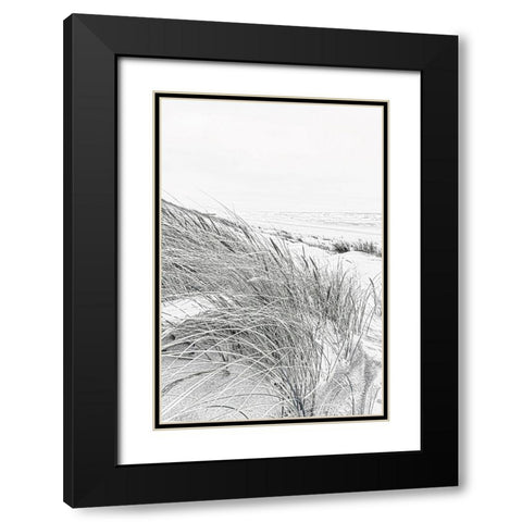 Coastal III Black Modern Wood Framed Art Print with Double Matting by Incado