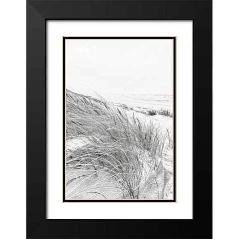 Coastal III Black Modern Wood Framed Art Print with Double Matting by Incado