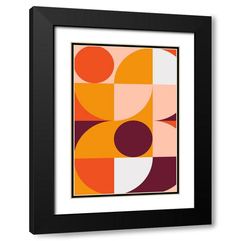 Mid Century Mod II Black Modern Wood Framed Art Print with Double Matting by Incado