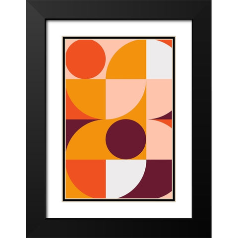 Mid Century Mod II Black Modern Wood Framed Art Print with Double Matting by Incado