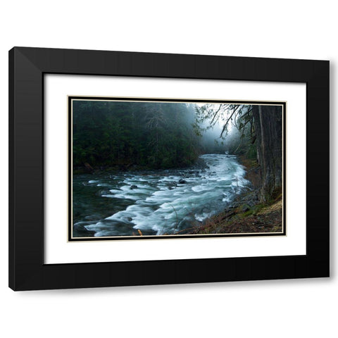River Black Modern Wood Framed Art Print with Double Matting by PhotoINC Studio