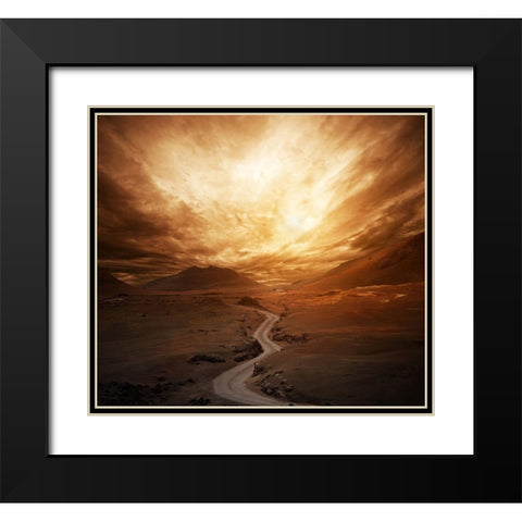 Sunset Black Modern Wood Framed Art Print with Double Matting by PhotoINC Studio