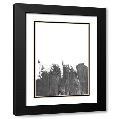 Coal II Black Modern Wood Framed Art Print with Double Matting by Incado