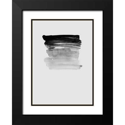 Grey I Black Modern Wood Framed Art Print with Double Matting by Incado