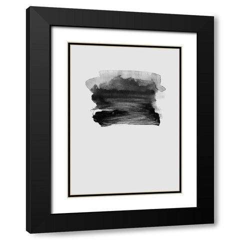 Grey II Black Modern Wood Framed Art Print with Double Matting by Incado