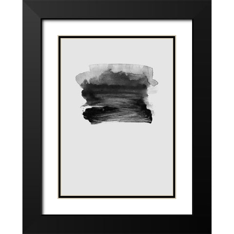 Grey II Black Modern Wood Framed Art Print with Double Matting by Incado