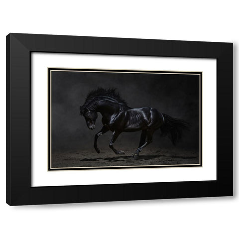 Onyx Black Modern Wood Framed Art Print with Double Matting by PhotoINC Studio