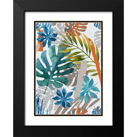 Vibes II Black Modern Wood Framed Art Print with Double Matting by Incado