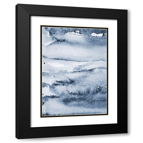 Water I Black Modern Wood Framed Art Print with Double Matting by Incado