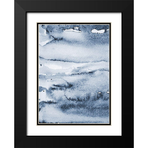 Water I Black Modern Wood Framed Art Print with Double Matting by Incado