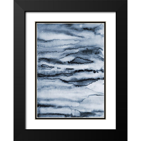 Water II Black Modern Wood Framed Art Print with Double Matting by Incado
