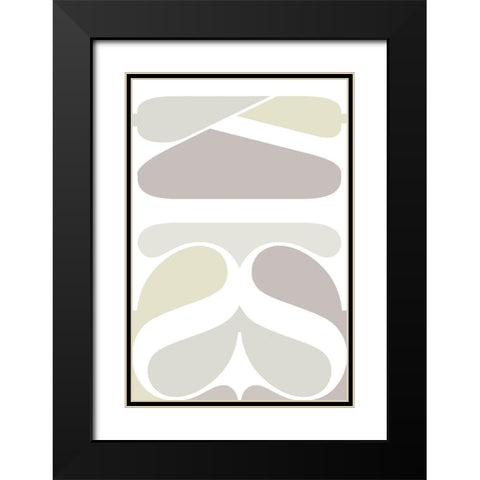 Kiss Black Modern Wood Framed Art Print with Double Matting by TypeLike