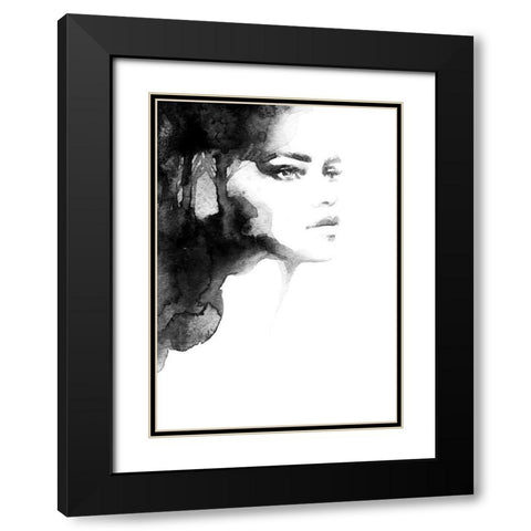 Forest Queen Black Modern Wood Framed Art Print with Double Matting by Incado
