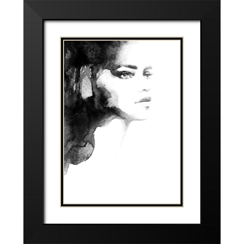 Forest Queen Black Modern Wood Framed Art Print with Double Matting by Incado