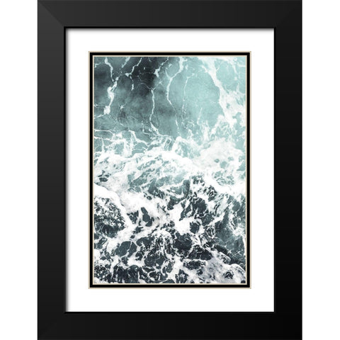 Waves I Black Modern Wood Framed Art Print with Double Matting by PhotoINC Studio