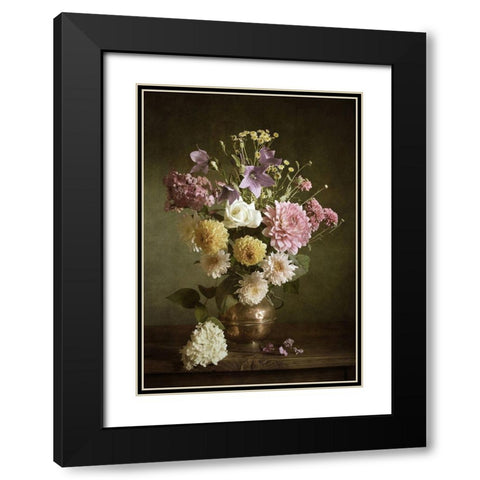 Bouquet II Black Modern Wood Framed Art Print with Double Matting by PhotoINC Studio