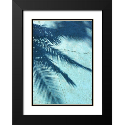 Turquoise Shadow Black Modern Wood Framed Art Print with Double Matting by PhotoINC Studio
