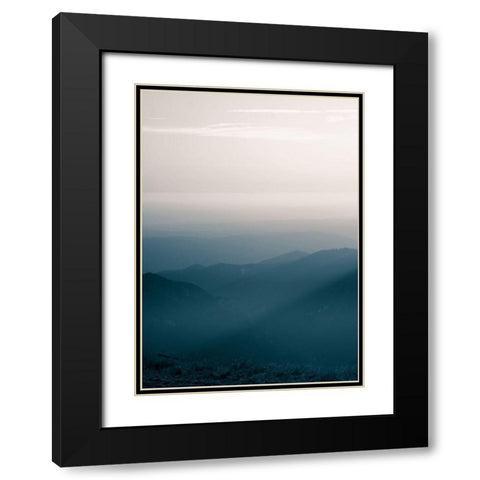 Blue Mountains V Black Modern Wood Framed Art Print with Double Matting by PhotoINC Studio
