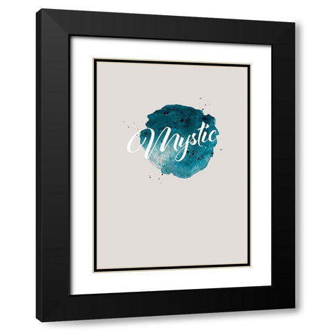 Mystic Water Black Modern Wood Framed Art Print with Double Matting by TypeLike