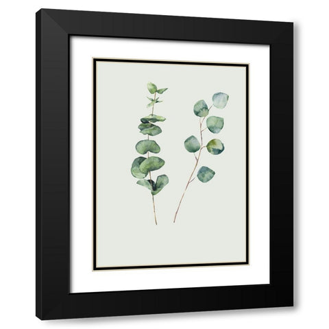 Botanical I Black Modern Wood Framed Art Print with Double Matting by Incado