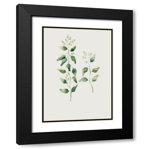 Botanical I Black Modern Wood Framed Art Print with Double Matting by Incado