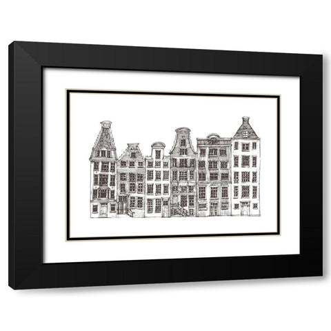 Amsterdam I Black Modern Wood Framed Art Print with Double Matting by Incado