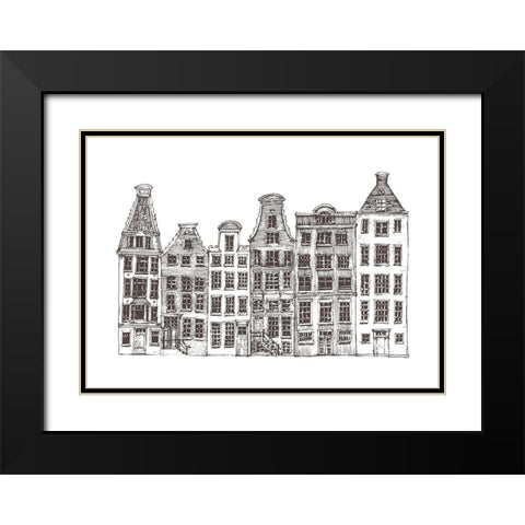 Amsterdam I Black Modern Wood Framed Art Print with Double Matting by Incado