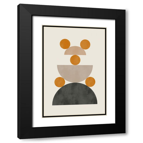 Mid Century Mod I Black Modern Wood Framed Art Print with Double Matting by Incado