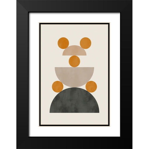 Mid Century Mod I Black Modern Wood Framed Art Print with Double Matting by Incado
