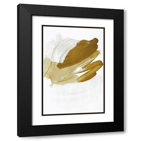 Brushes Black Modern Wood Framed Art Print with Double Matting by Incado